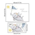 thumbnail image 3 of Kids Bedroom Set Cartoon Elephant Wall Decals Cute Balloons Flying Animals Wall Stickers Stars Removable Diy Wall Decor For Kids Girls Baby Bedroom Classroom Nursery Home Decoration Luminous, Househo, 3 of 8