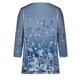 thumbnail image 5 of ICHUANYI Clearance Women Casual Print Loose Three Quarter Sleeve Round-Neck Tops(Blue, S) ICHUANYI WER2023080904813, 5 of 5