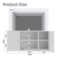 thumbnail image 2 of Metal Farmhouse TV Stand for 65 Inch TV, Entertainment Center with Storage Cabinets and 2 Barn Doors, Media TV Console Table for Living room, 2 of 7