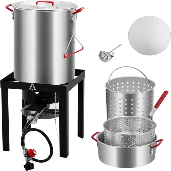 EastVita 30 QT Turkey Fryer Set 50000 BTU Aluminum Deep Fryer