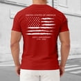 thumbnail image 2 of 1776 2026 Shirt Mens 4th of July Shirts American Flag Patriotic Short Sleeve T-Shirt,Red, 2 of 7