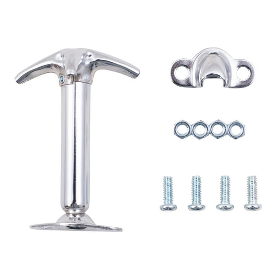 Brock Replacement Chrome Hood Latch Safety Catch Bracket Compatible with 1944-1986 CJ Series 1987-1995 Wrangler 55009343