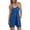 Blue#20261, variant on pstuiky Short Jumpsuit for Women Solid Color Summer Casual Rompers Athletic Sleeveless Loose Spaghetti Strap Shorts Stretchy Overalls Jumpers with Pockets