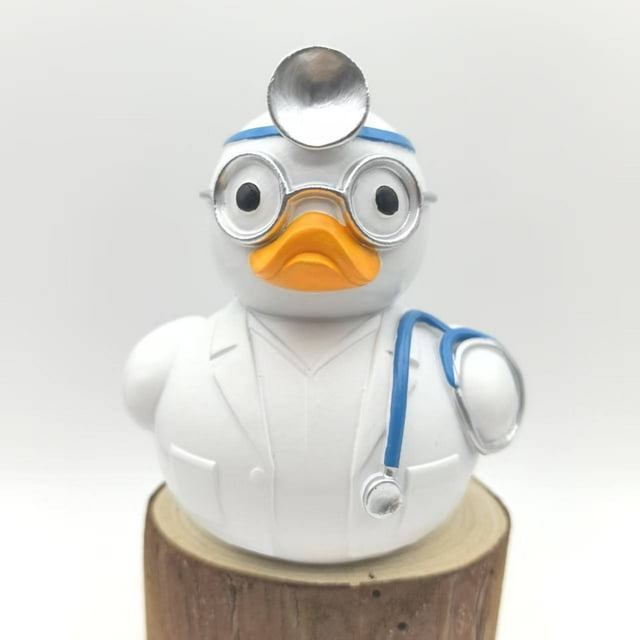 Cosplaying Duck Figure, Duck Creative Home Resin Ornament(doctor duck)