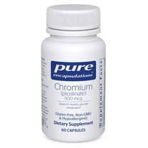 Pure Encapsulations Chromium (Picolinate) 500 mcg - For Lipid & Carbohydrate Metabolism* - Mineral Supplement - Superior Absorption Chromium Supplement - Vegan & Gluten Free - 60 Capsules