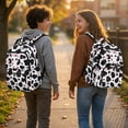 thumbnail image 2 of Yspwyqan Teen Girls Backpack, 17 Inch Lightweight School Bag, Multi-Pocket Fits 15.6 Laptop, Cute Cow Print Casual Daypack for Camping Back to School Gifts, 2 of 7