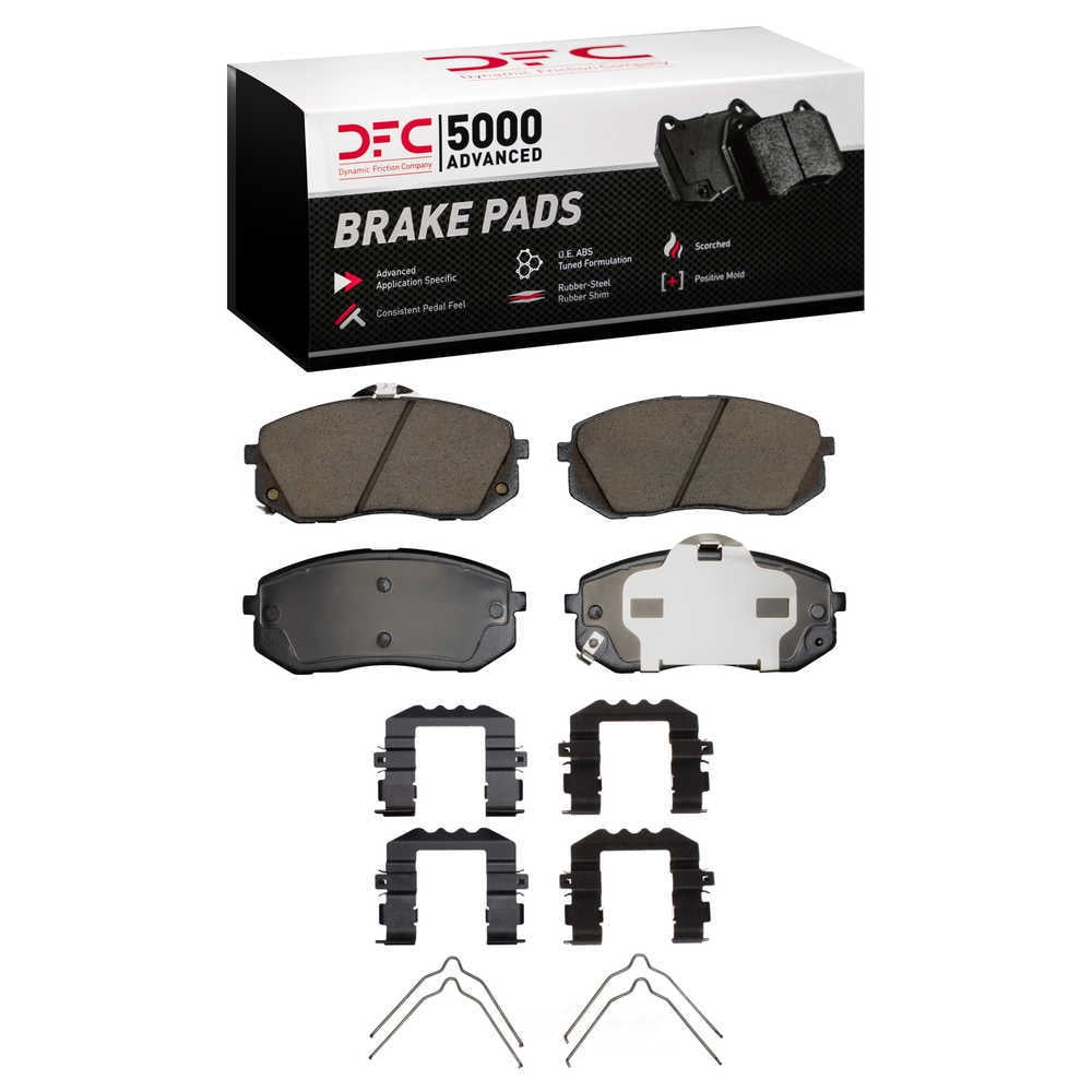 Dynamic Friction Company 1551-1295-03 DFC 5000 Advanced Brake Pads - Ceramic and Hardware Kit - OE