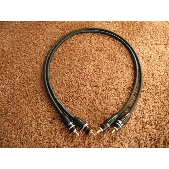 MOGAMI 2' PAIR CABLES, NAKAMICHI RCA'S, HAND CRAFTED "REAL SOUND"