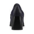 thumbnail image 3 of Journee Womens Malleah Loafer Style Stacked Heel Pumps, Widths Available, 3 of 10