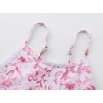 thumbnail image 3 of Serdomi Girls Adjustable Double Strap Swimsuit for Toddler Pink Watercolor Flower Print Bathing Suit Size 5/6, 3 of 7