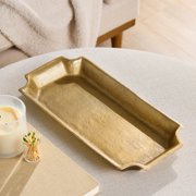 Better Homes & Gardens 17x8 Gold Cast Metal Decorative Tray