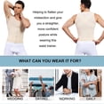 thumbnail image 3 of Mens Compression Seamless Slimming Vest Waist Trainer Tank Top Tummy Control Hide Gynecomastia Undershirt, 3 of 6