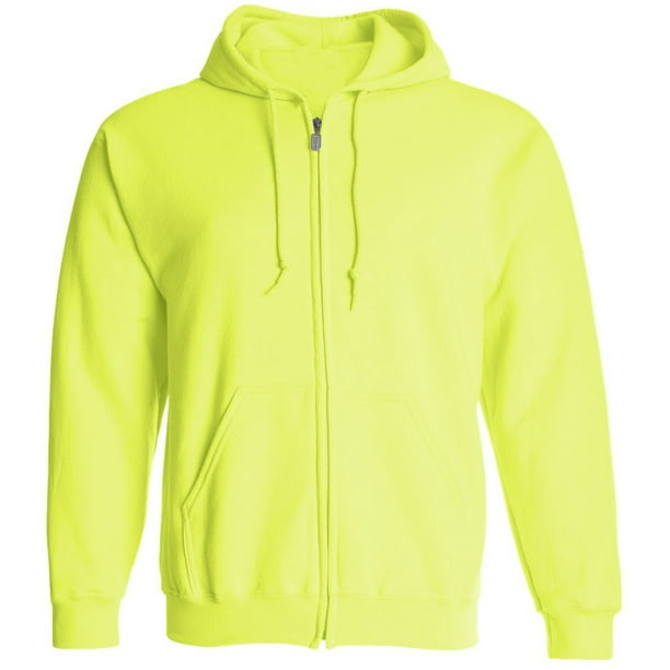 Buy Cool Shirts - Adult Unisex High Visibility Neon Full-Zip Hoodie ...