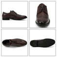 thumbnail image 5 of Kselythan Men's Dress Shoes, Mens Oxford Shoes, Leather Stylish Lace-up  Brogues, Business Casual Formal Derby Shoe, 5 of 9