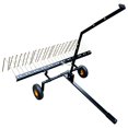thumbnail image 1 of 60 Inch Tow Behind Pine Straw Rake for Riding Mower & ATV | Heavy-Duty Landscape Rake with 24 Steel Tines & Lift Handle | Lawn Tractor Attachment for Yard Cleanup, Dethatching, 1 of 9
