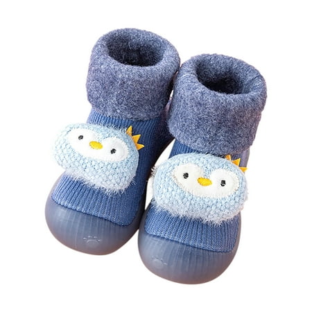

Fsqjgq Baby Shoes Baby Baby Shoes Warm Winter Cartoon Baby Shoes Baby Soft Sole Shoes Baby Boy Casual Baby Booties Cotton Blue 22