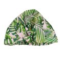 thumbnail image 4 of Bewildely Gorros de ducha para el cabello Estampado de flores Banda elástica impermeable Dobladillo de lazo Gorro de baño Sombrero rizado Type2 NO2, 4 of 6