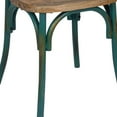 thumbnail image 4 of Industrial Style Wooden and Metal Frame Side Chair Brown and Turquoise - Saltoro Sherpi, 4 of 5