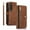 brown, variant on Fongwan Compatible with Samsung Galaxy Z Fold 5 Wallet Case with Lanyard Leather Shockproof Kickstand Case-Red