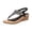 A-Black, variant on Wedge Sandals for Women Flip Flops Dressy Rhinestone Bling Thong Sandals Open Toe Elastic Ankle Strap Sparkling Bridal Bridesmaid Shoes B-Gray Size 9