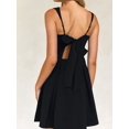 thumbnail image 5 of Dycnvjo Womens 2025 Mini Sleeveless Dress Backless Tie Square Neck Short Party Dress, 5 of 8