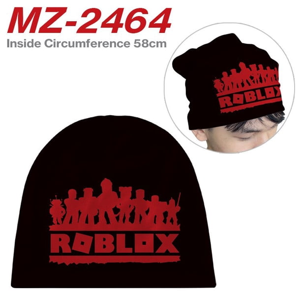 ROBLOX-Gorro con estampado periférico de juego de mundo Virtual, jersey de felpa, gorro cálido de punto de dibujos animados, gorro de Cosplay, juguetes para niños, regalos