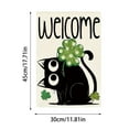 thumbnail image 3 of Hovmgk St. Patrick's Day Garden Flag with Four-Leaf Clover, Durable Flax Material, Outdoor Yard and Garden Decoration, St. Patrick's Day, Easy Installation for Holiday Celebrations, 3 of 5