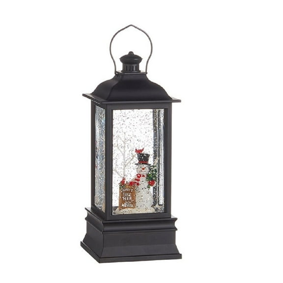 Raz Imports Frosty's Tree Farm Musical Lighted Water Lantern 8.75"