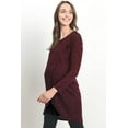thumbnail image 2 of Solid Curved Hem Maternity Nursing Tunic Top, 2 of 3