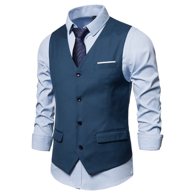 Product Classification Men's Suits Product Title Vest for Men in Solid Color Casual Business Front-Buttoned -Style