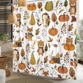 thumbnail image 2 of Tchckioa Autumn Cute Animal Shower Curtain for Bathroom,72x72 Inch Waterproof Hooks Bath Curtain Decor, 2 of 6