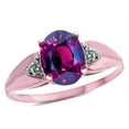 thumbnail image 3 of Star K � Oval 9x7 Genuine Rhodolite trillion miracle setting wide band Ring, 3 of 9