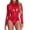 Red, variant on Women Sexy Leather Bodysuit, Zipper Open Crotch For Sex, Glossy PVC Leather, Plus Size S-5XL, Shiny Latex Leotard Crotchless