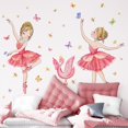 thumbnail image 2 of Un conjunto de pegatinas de pared para chicas bailarinas, película adhesiva decorativa, decoración Mural para dormitorio, cocina y sala de estar, 2 of 4