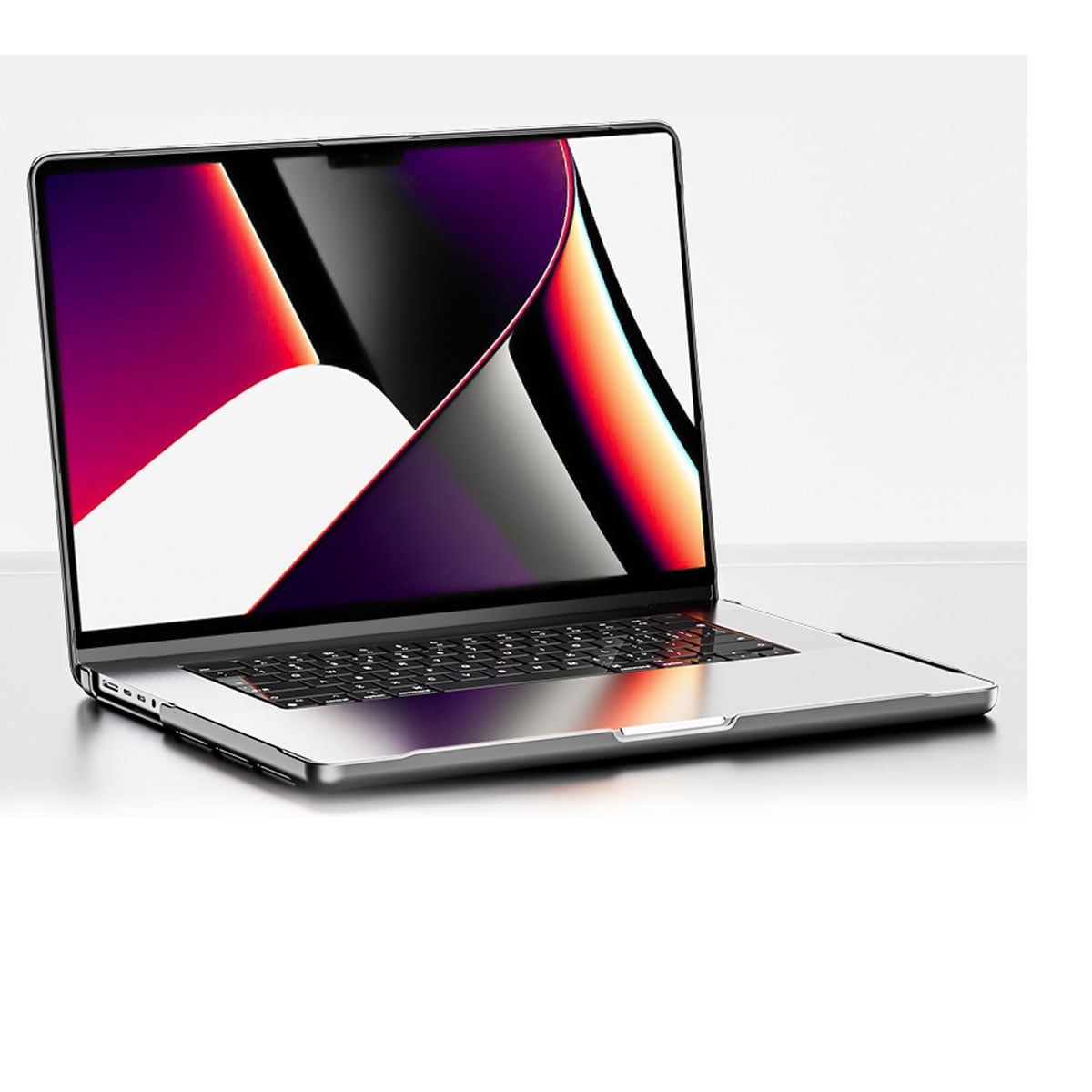 MacCase Hard-Shell/ Soft Edge Polycarbonate + TPU  Laptop Case for MacBook Air 13.6 M2/M3/M4/M5 (A3414, A2681, A3113, A3240) Clear, 2-Piece