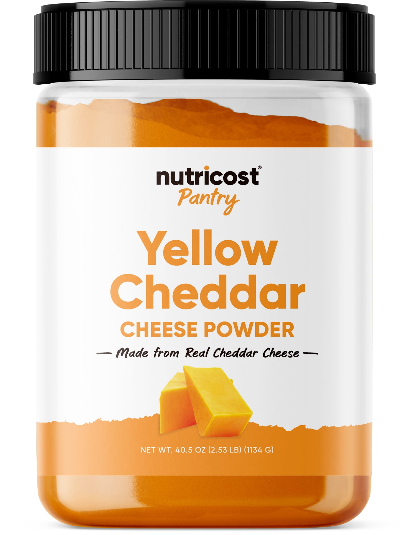 Nutricost Pantry Yellow Cheddar Cheese Powder (2.5 Pounds Per Bottle) | Powdered Cheese :: Great for Cooking, Baking, Popcorn, and More!
