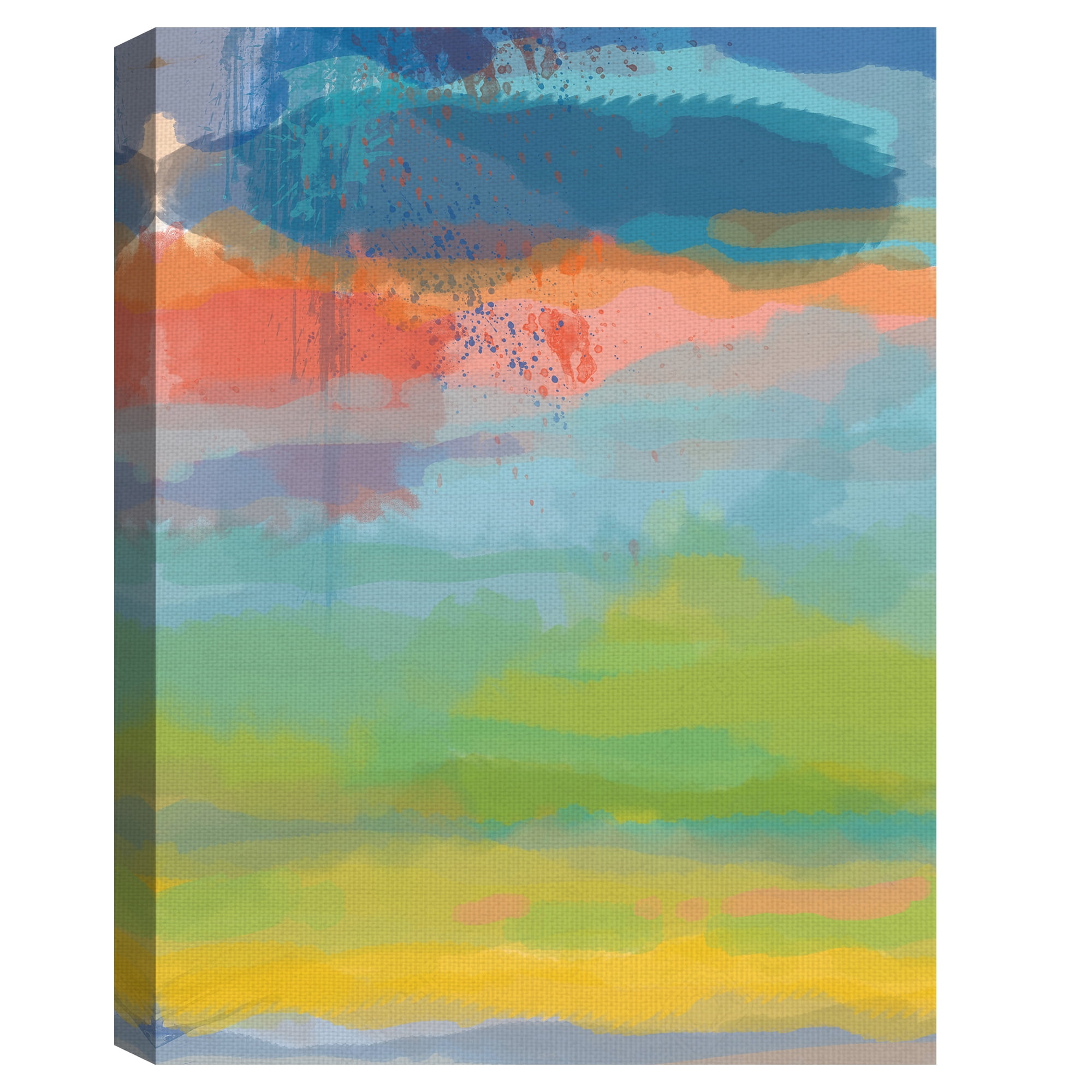 Masterpiece Art Gallery Point In Time Light Circular Abstract By Mary Calkins Canvas Art Print 30" x 30"