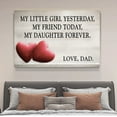 thumbnail image 4 of "MY DAUGHTER FOREVER - LOVE, DAD" Canvas Poster Bedroom Decor Sports Landscape Office Room Decor Gift,Frame-style,24x36inch(60x90cm), 4 of 8