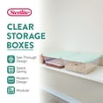 thumbnail image 3 of Sterilite 12 Qt Storage Boxes, Clear Plastic Containers with Snap Lids, Set of 24, Mint, 3 of 6