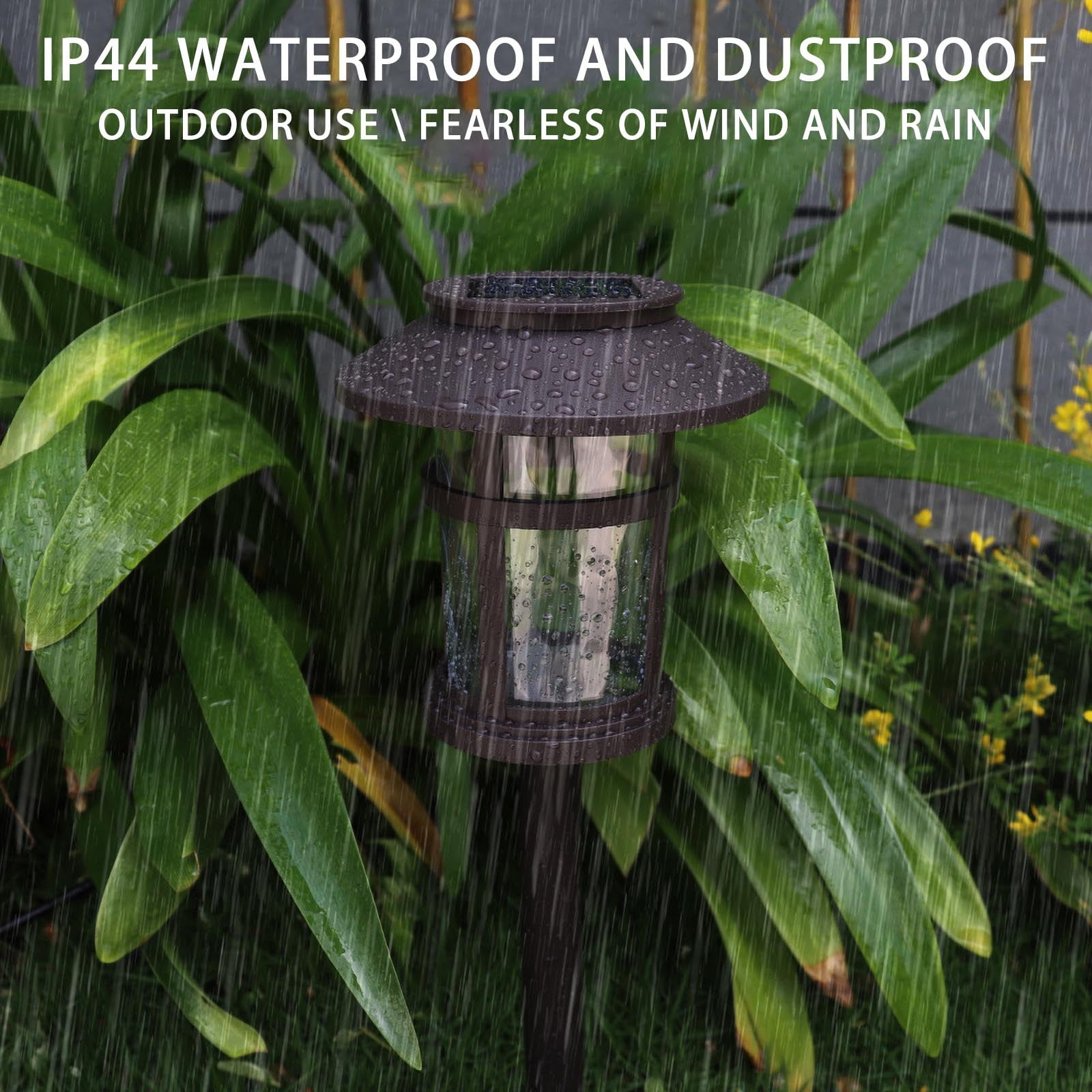 Outdoor Solar Lights,Solar Garden Lights,Waterproof Warm White LED Solar Landscapes Stake Lights Garden Decor for Yard Patio Driveway Walkway Path Lighting