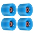 thumbnail image 1 of Unique Bargains Roues de Longboard 60mm avec Roulements ABEC-9 Roues de Rue pour Skateboards Cruiser 80A, Bleu Rouge Lot de 4, 1 of 4