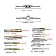 thumbnail image 2 of 20 Pieces/Set Taps Screw Thread Steel Twisted Spanner Tool Kit Tap Plating Hand Tools Multi-purpose Maintenance Hardware Accessory Gold, 2 of 8
