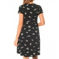 thumbnail image 6 of Bearsland Women’s Short Sleeve Midi Maternity Nursing Dress Casual  Breastfeeding Dress with Pocket, 6 of 7