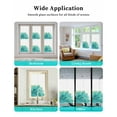 thumbnail image 6 of Window Privacy Film Turquoise Stained Glass Window Film Decorative Sun Block Window Cover Modern Gold Solid Tie Dye Watercolor Floral Window Clings Static Adhesive Sticker for Bathroom 35.4"x78.7", 6 of 7