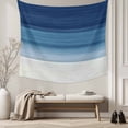 thumbnail image 5 of Navy Blue Ombre Large Tapestry for Bedroom Wall Hanging Tapestry,Modern Abstract Art Blue White Striped Ceiling Backdrop Tapestries Poster Blanket Wall Decor for Teens Room Living Room 86" x 104", 5 of 8