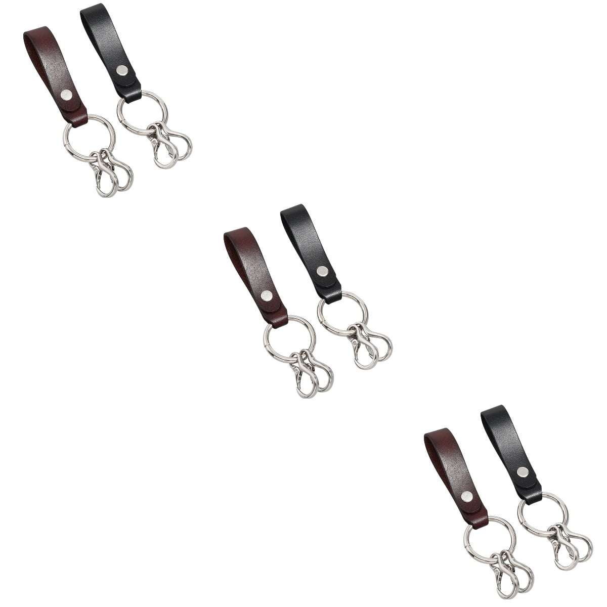 Raindrops 6 pcs  Fashionable Key Chain Decor Stylish Retro Key Ring Ornament Leather Belt Key Chain