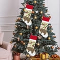thumbnail image 6 of Mikhai Clearance Christmas Stockings,19.7Inch Stockings with Animal Pattern Ornaments Xmas Hanging Candy Gift Stocking Bag for Family Holiday Christmas Home Party Decoration (Bear), 6 of 7