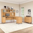 thumbnail image 3 of Bush Furniture Somerset 72W L Desk with Hutch & File Cabinet in Maple Cross, 3 of 8
