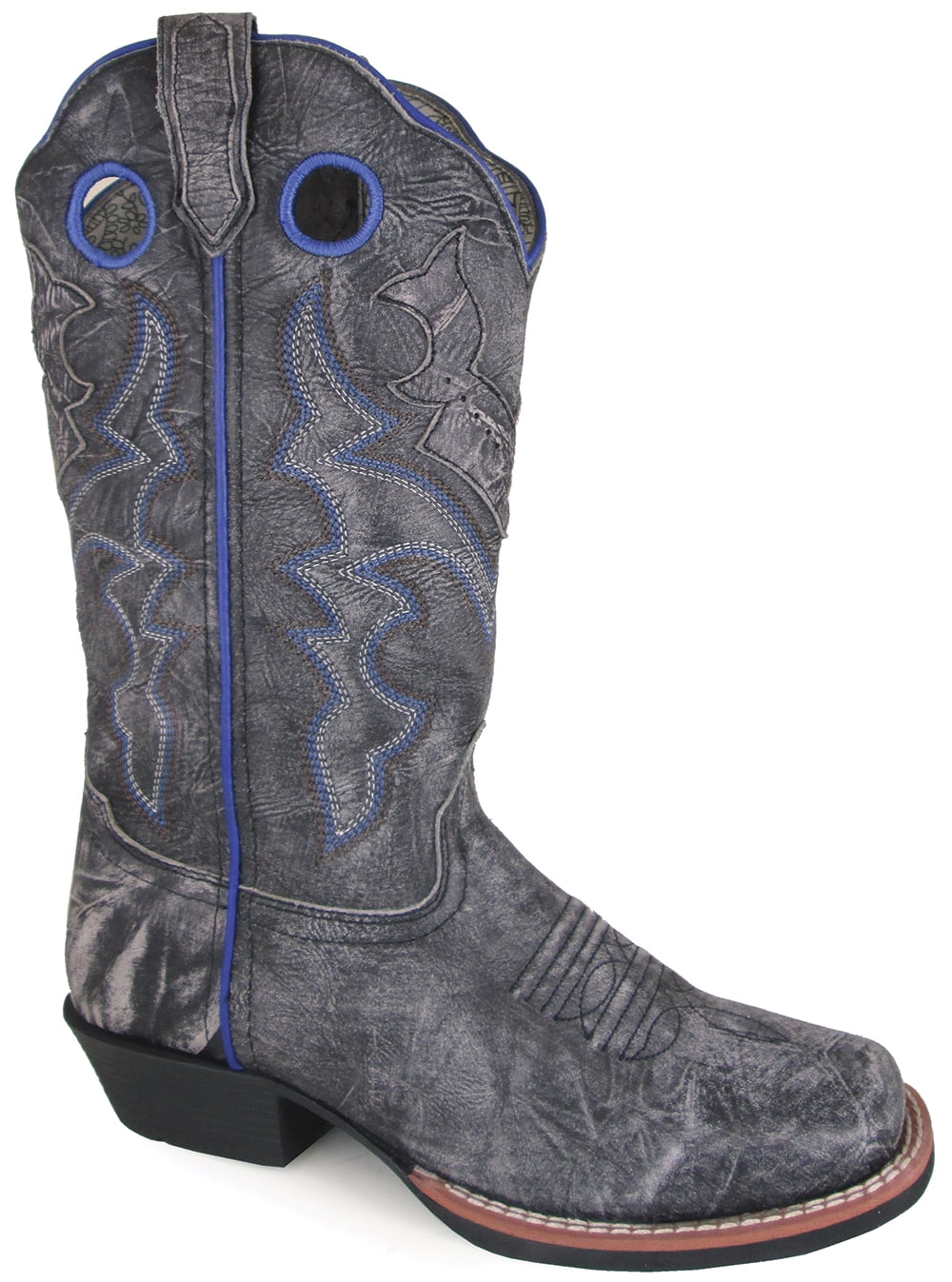 womens black leather cowboy boots