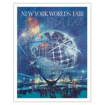1964 New York World’s Fair - Unisphere Globe - Vintage Travel Poster by Bob Peak - Fine Art Matte Paper Print (Unframed) 11x14in